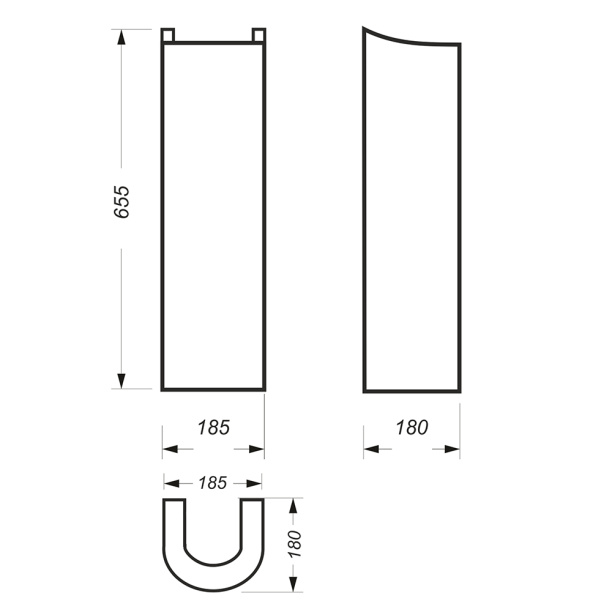 Пьедестал для раковины SANITA LUXE Art от магазина ЛесКонПром.ру