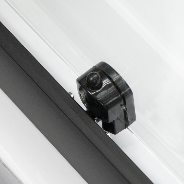 Душевая дверь FLUMEN Sangro 110х195 см черный профиль от магазина ЛесКонПром.ру