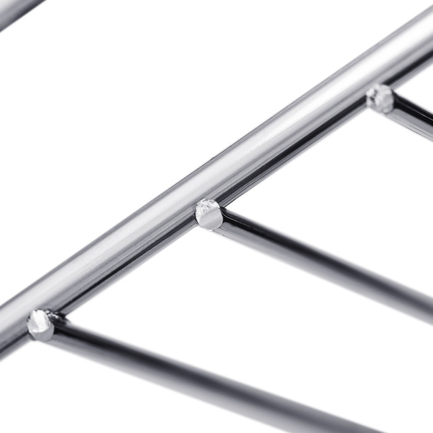 Полка сетчатая ЧМЗ Киса 2-ярусная прямая хром от магазина ЛесКонПром.ру