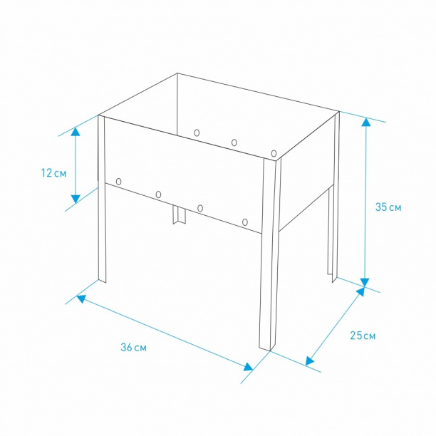 Мангал сборный Boyscout 36х25х35 см от магазина ЛесКонПром.ру