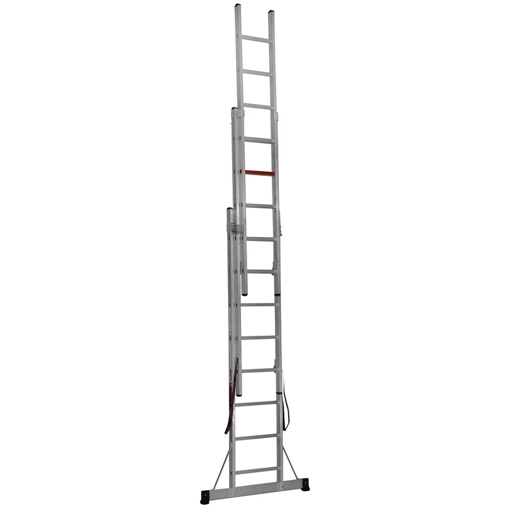 Трехсекционная алюминиевая лестница 3х10 CAGSAN арт.TS190 от магазина ЛесКонПром.ру
