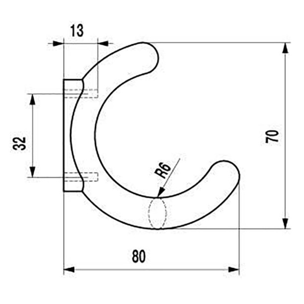 Крючок мебельный K-004 010 ольха от магазина ЛесКонПром.ру