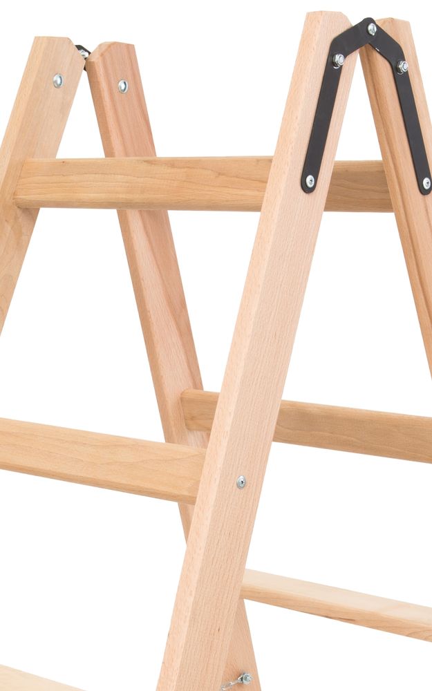 Стремянка двухсторонняя деревянная со ступенями и перекладинами Hoz-Block Альпинист 2х6 ступеней (арт. СДДА-6) от магазина ЛесКонПром.ру