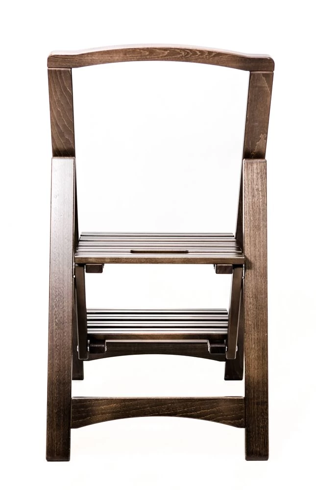 Стремянка деревянная с широкими ступенями Hoz-Block Микки 2 ступени Черная (арт. СДМ-2Ч) от магазина ЛесКонПром.ру