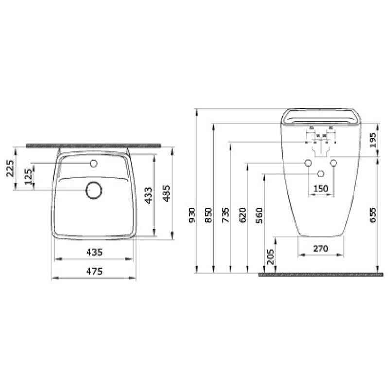 Раковина Bocchi Firenze 48 1082-002-0126 Белая матовая от магазина ЛесКонПром.ру