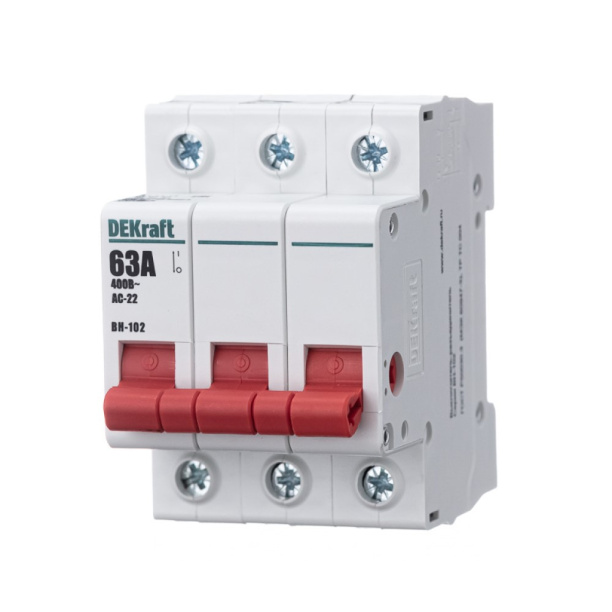 Выключатель-разъединитель DEKraft ВН-102 3п 63 А от магазина ЛесКонПром.ру