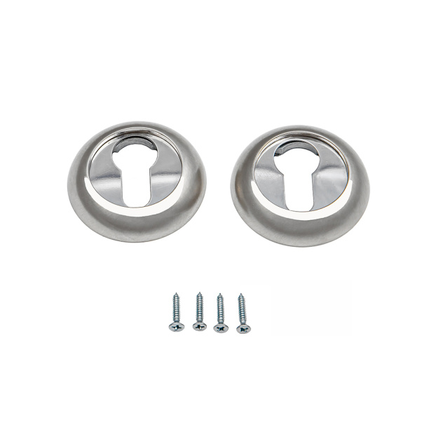 Дверные накладки под цилиндр NEODECO хром от магазина ЛесКонПром.ру