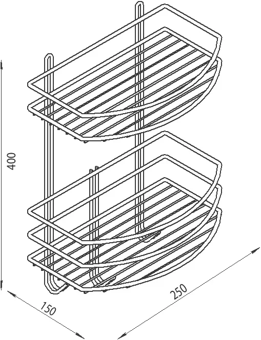 Полка DIWO Смоленск П16190 хром от магазина ЛесКонПром.ру
