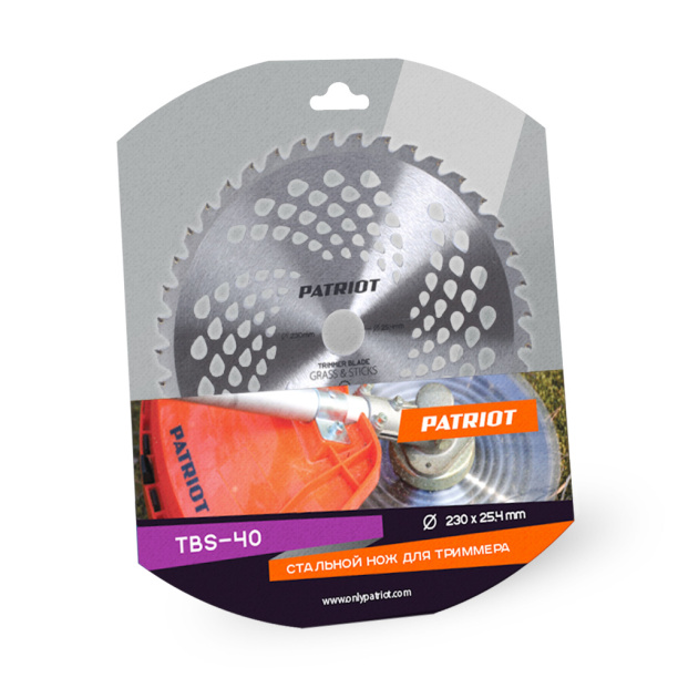 Нож для триммеров-кусторезов Patriot TBS-40 от магазина ЛесКонПром.ру