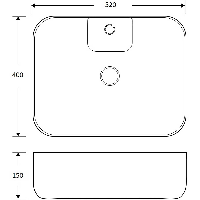 Раковина-чаша Mira 52 MR-5240 Белая от магазина ЛесКонПром.ру