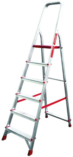 Стремянка алюминиевая профессиональная Новая Высота 6 ступеней (арт. 3110106) от магазина ЛесКонПром.ру