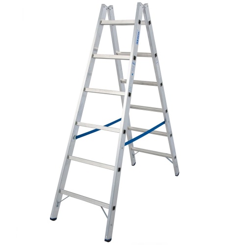 Стремянка алюминиевая двухсторонняя Krause Stabilo 2х6 ступеней (арт. 124906) от магазина ЛесКонПром.ру