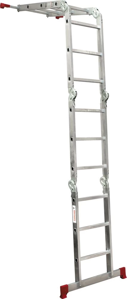 Алюминиевая четырехсекционная лестница-трансформер 400 мм NV2322 НОВАЯ ВЫСОТА 4Х3 арт.2322403 от магазина ЛесКонПром.ру