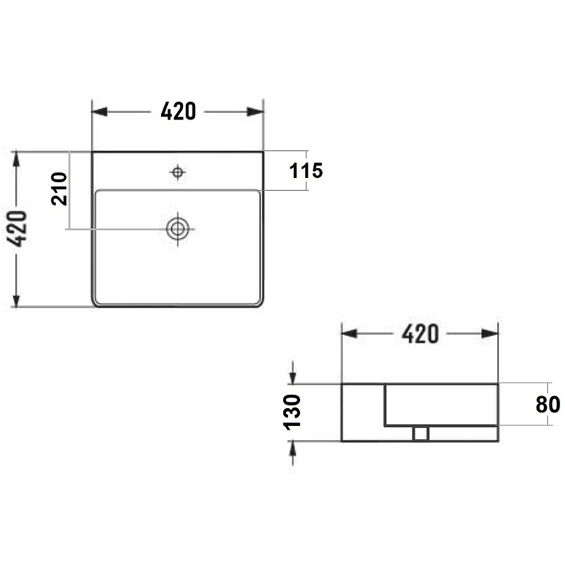 Раковина Bond 42 S02-420 Белая глянцевая от магазина ЛесКонПром.ру