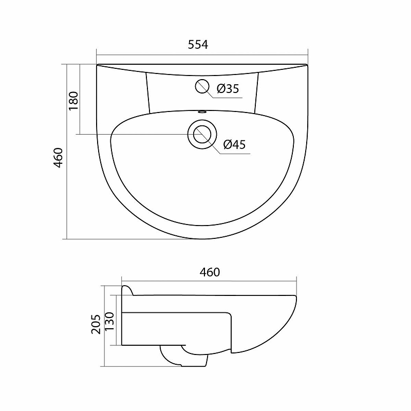 Раковина Santek Антик 55 1WH110186 Белая от магазина ЛесКонПром.ру