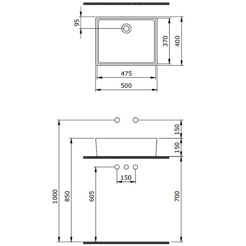 Раковина-чаша Berges Ego 50 181001 Белая глянцевая от магазина ЛесКонПром.ру