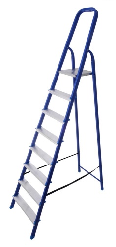Стремянка стальная окрашенная с алюминиевыми ступенями STAIRS 8 ступеней (арт. CS 08) от магазина ЛесКонПром.ру
