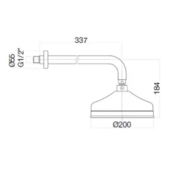 Верхний душ Webert AC0015015 Хром от магазина ЛесКонПром.ру