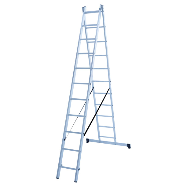 Лестница алюминиевая двухсекционная Новая Высота 11 ступеней от магазина ЛесКонПром.ру