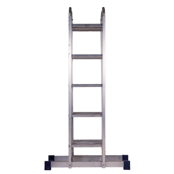 Лестница четырехсекционная алюминиевая STAIRS шарнирная 20 ступеней от магазина ЛесКонПром.ру