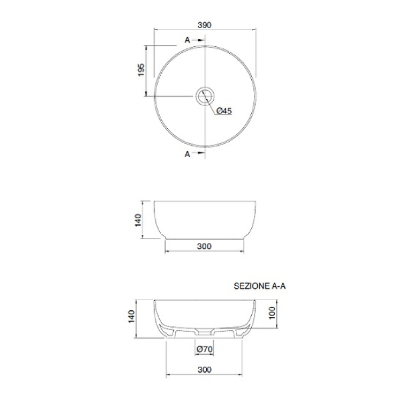 Раковина-чаша Scarabeo Glam 39 1807 Белая от магазина ЛесКонПром.ру