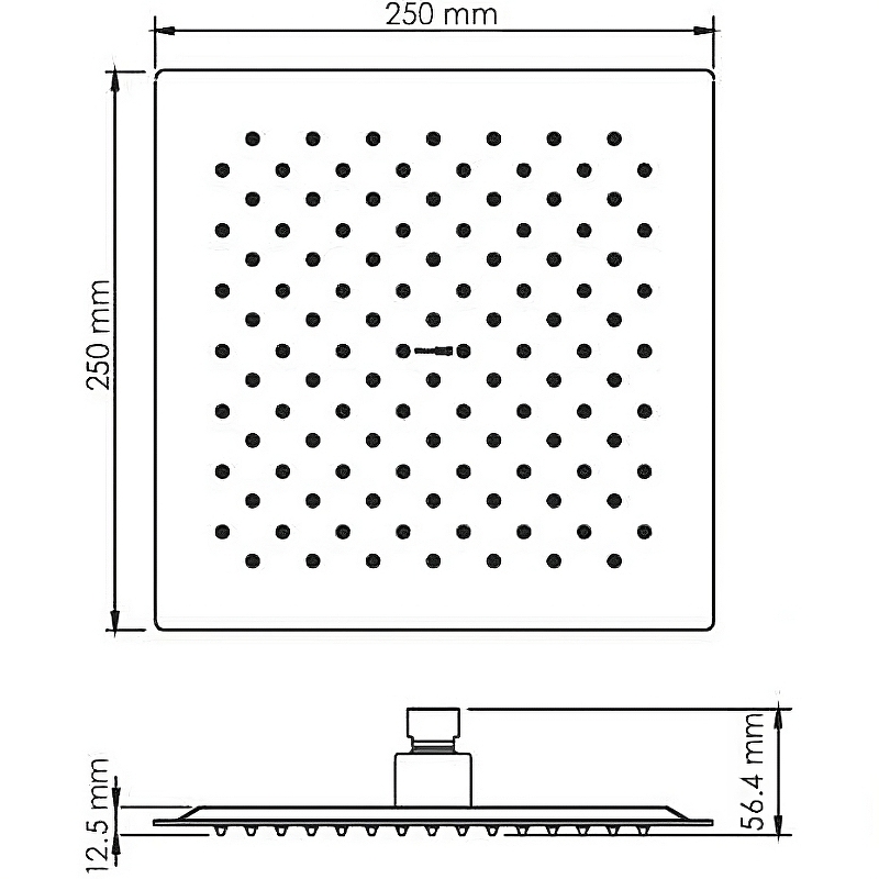 Верхний душ WasserKRAFT A254 Белый матовый от магазина ЛесКонПром.ру