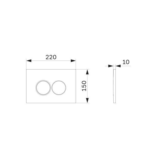 Кнопка для инсталляции AM.PM ProC L хром от магазина ЛесКонПром.ру