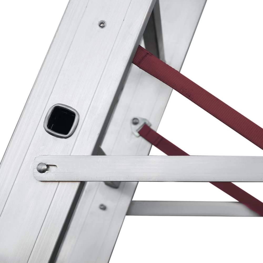 Лестница алюминиевая двухсекционная индустриальная Новая Высота 2x18 арт. 5220218 от магазина ЛесКонПром.ру