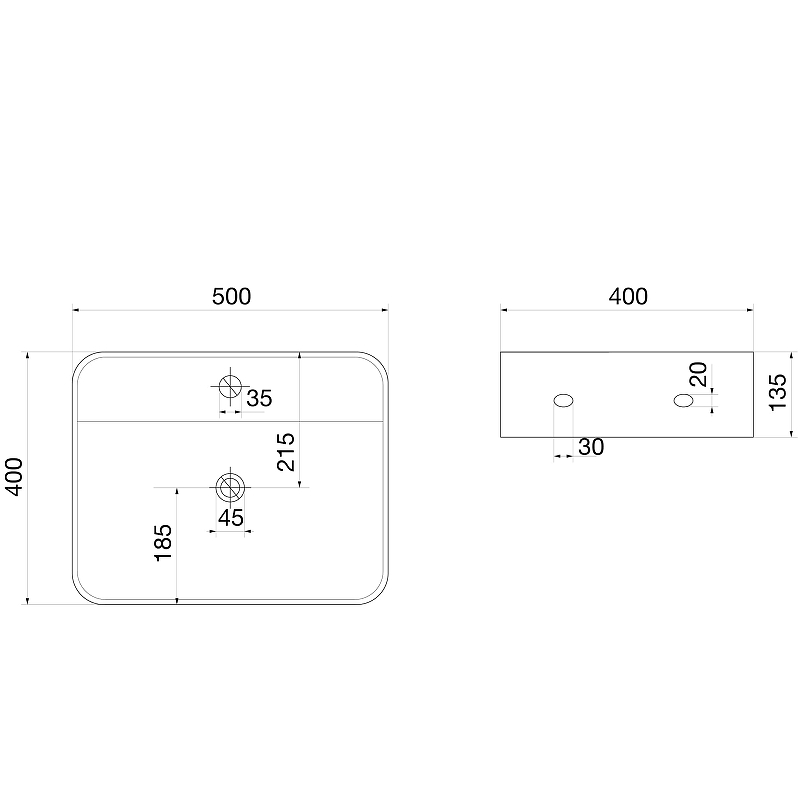 Раковина Owl 1975 Vind 50 OWLB191036 Белый глянец от магазина ЛесКонПром.ру