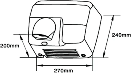 Сушилка для рук Connex HD-250 brushed от магазина ЛесКонПром.ру