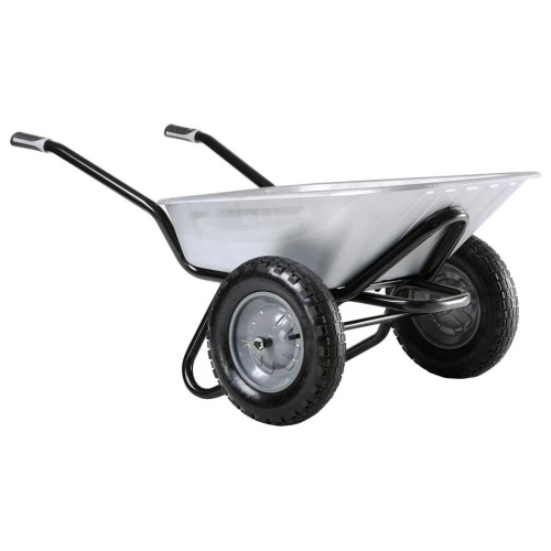 Тачка двухколесная Haemmerlin CLIPSO EXELLIUM 100 TWIN Оцинк. кузов, пневм. колеса (4090 XG) 308204201 от магазина ЛесКонПром.ру