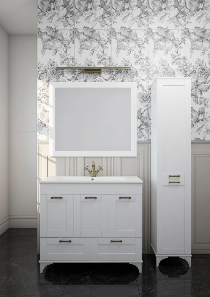 Зеркало Sanflor Ванесса 95, белое от магазина ЛесКонПром.ру