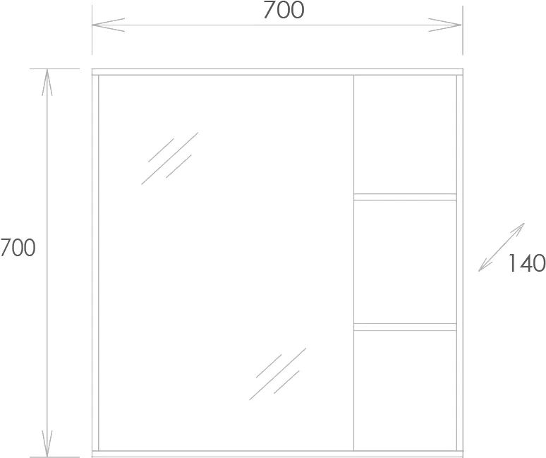 Зеркало Onika Тимбер 70.00У дуб сонома от магазина ЛесКонПром.ру