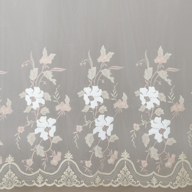 Штора-тюль Цветок 300х270 см белая от магазина ЛесКонПром.ру