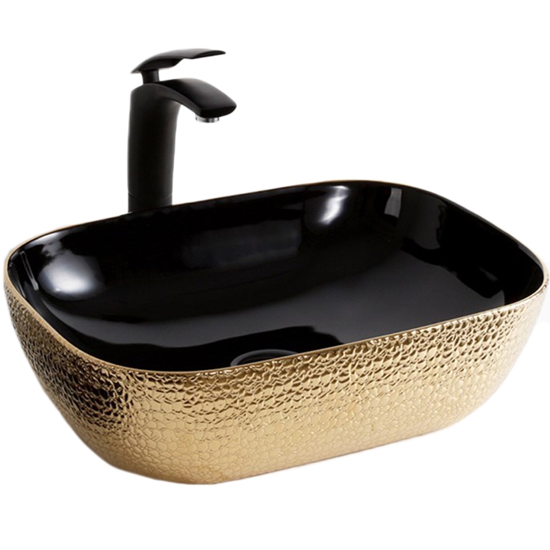 Раковина-чаша Mira 51 MR-5141BY Черная Золото от магазина ЛесКонПром.ру