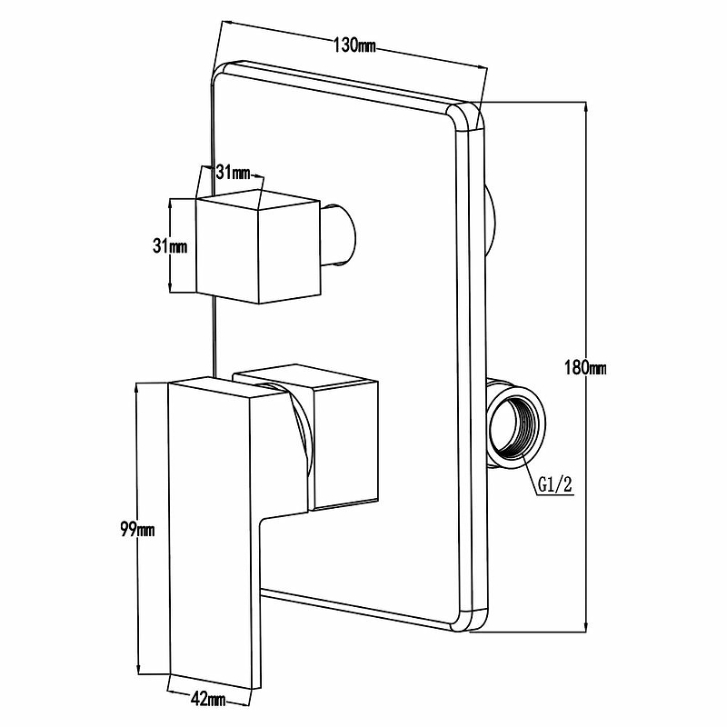 Душевая система Swedbe Platta 5540 Хром от магазина ЛесКонПром.ру