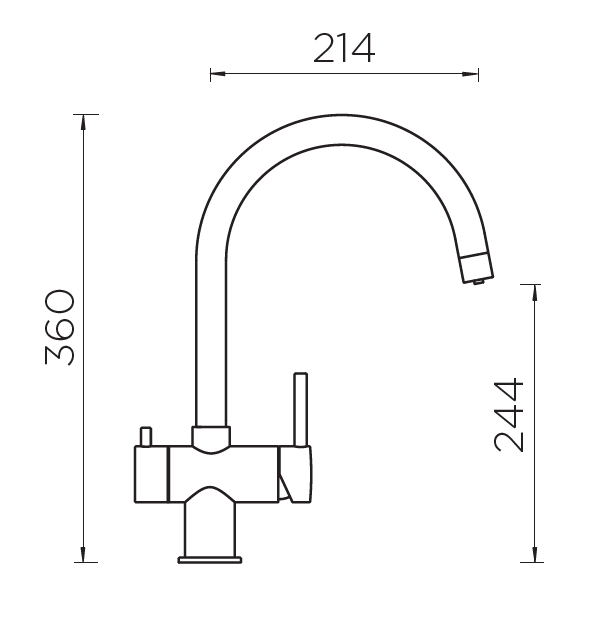 Кухонный смеситель ARES 710441 от магазина ЛесКонПром.ру