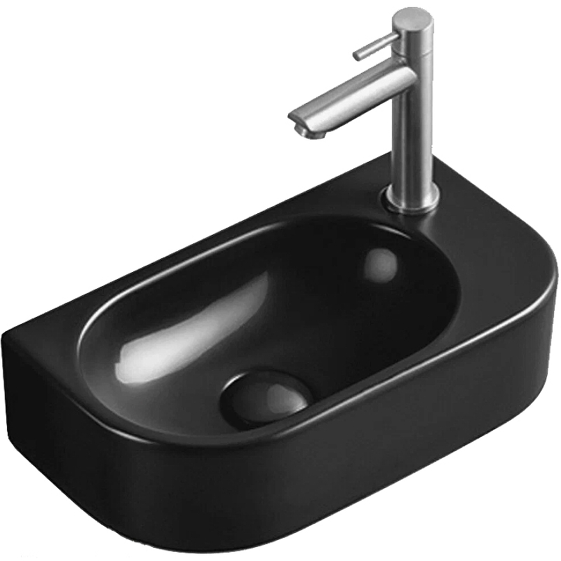 Раковина CeramaLux 40 78204LB Черная глянцевая от магазина ЛесКонПром.ру