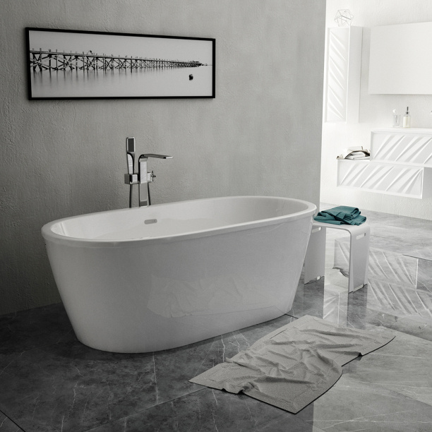 Акриловая ванна AIMA Tondo 174х80 см отдельностоящая от магазина ЛесКонПром.ру