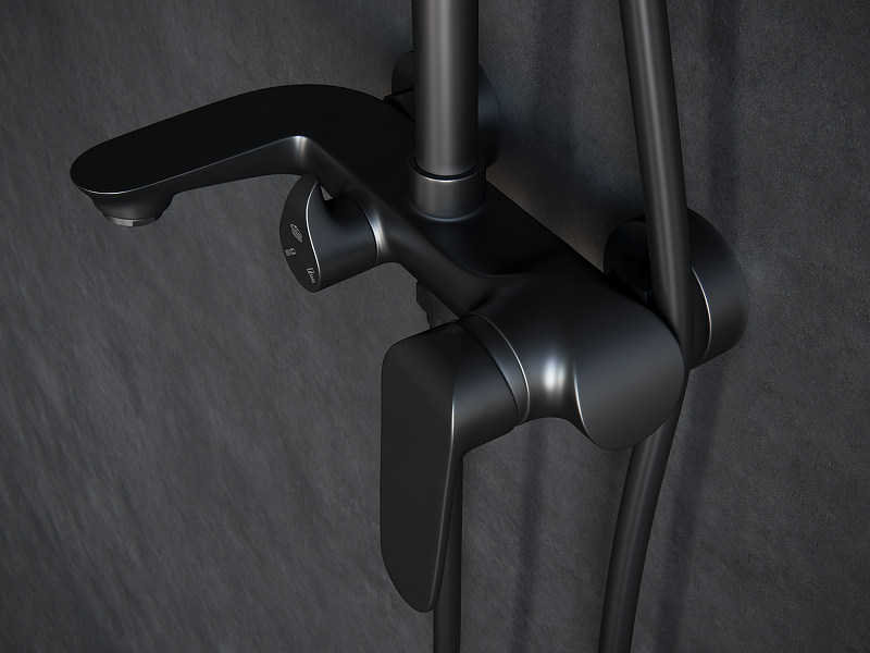 Душевая система Laguraty 7000 Черная от магазина ЛесКонПром.ру