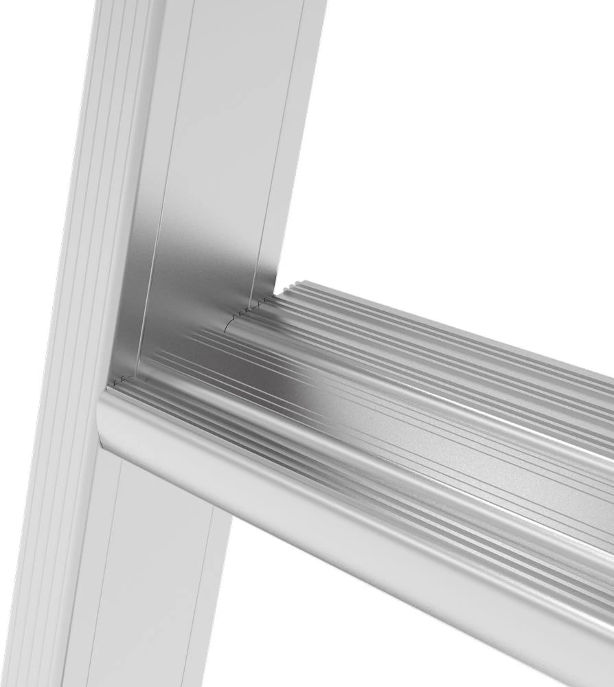 Профессиональная алюминиевая лестница-трансформер с развальцованными ступенями и помостом, ширина 650 мм NV3335 НОВАЯ ВЫСОТА 2Х4+2Х5 арт.3335245 от магазина ЛесКонПром.ру