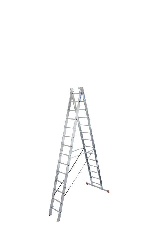 Лестница алюминиевая трехсекционая KRAUSE TRIBILO 3х14 от магазина ЛесКонПром.ру