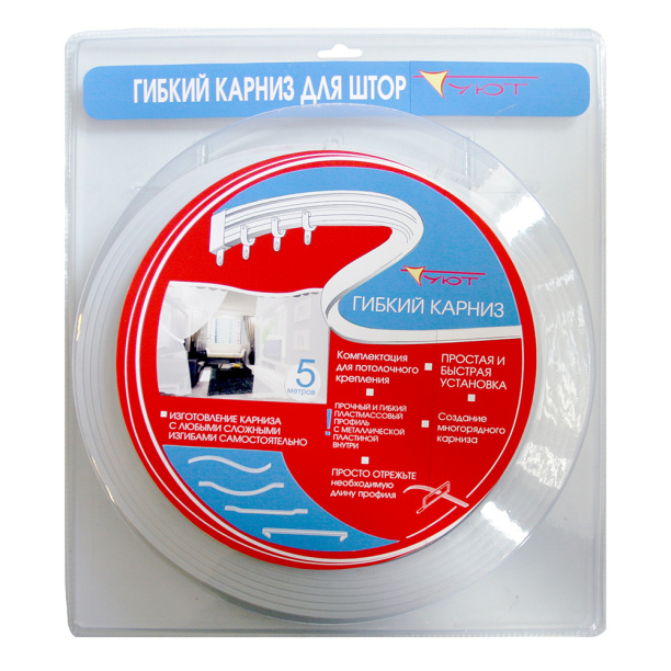 Потолочный карниз Уют гибкий 5 м от магазина ЛесКонПром.ру