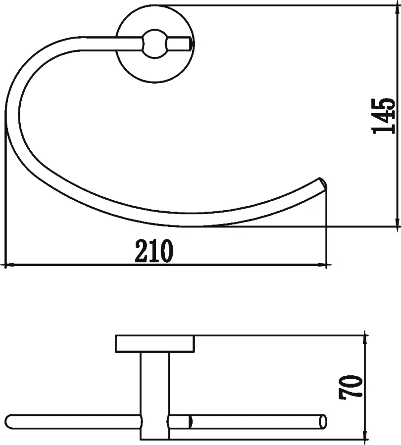 Полотенцедержатель Savol 87 S-008760 хром от магазина ЛесКонПром.ру