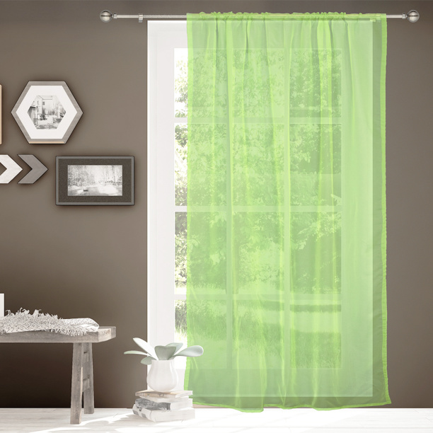 Штора-тюль вуаль 200х280 см зеленая от магазина ЛесКонПром.ру