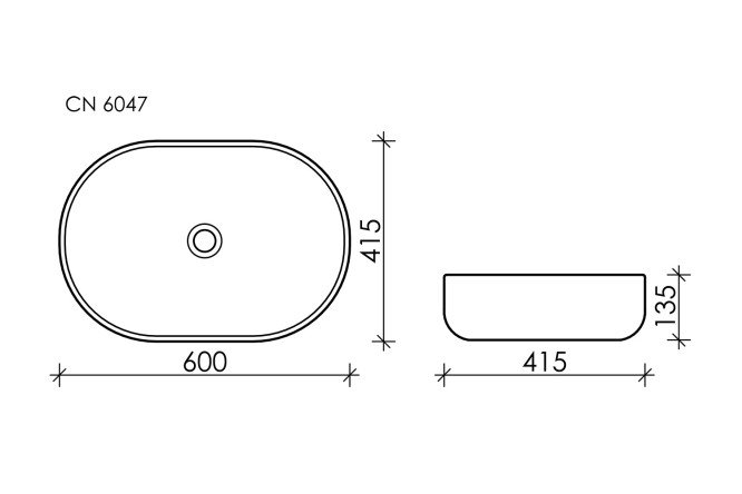 Умывальник накладной CERAMICA NOVA Element 80551257 от магазина ЛесКонПром.ру