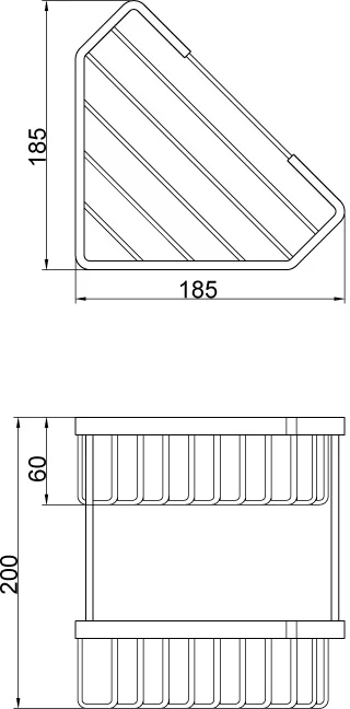 Полка Veragio Basket VR.GFT-9053.BR бронза от магазина ЛесКонПром.ру