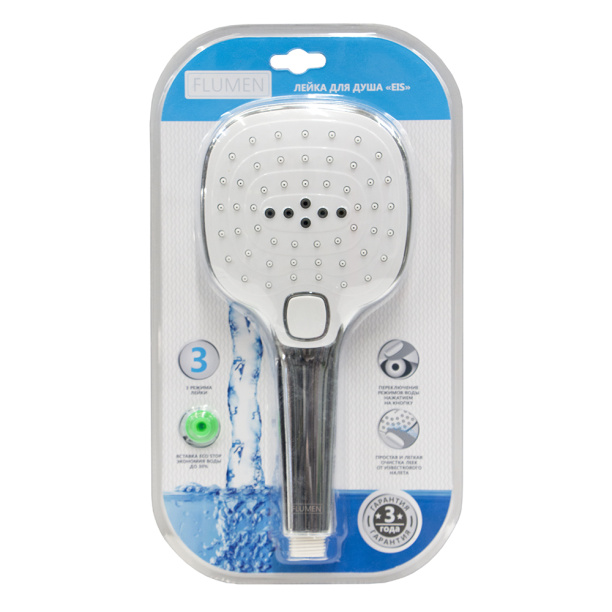 Лейка для душа FLUMEN Eis 3 режима от магазина ЛесКонПром.ру