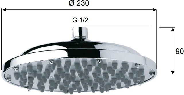 Верхний душ Remer 35323X от магазина ЛесКонПром.ру