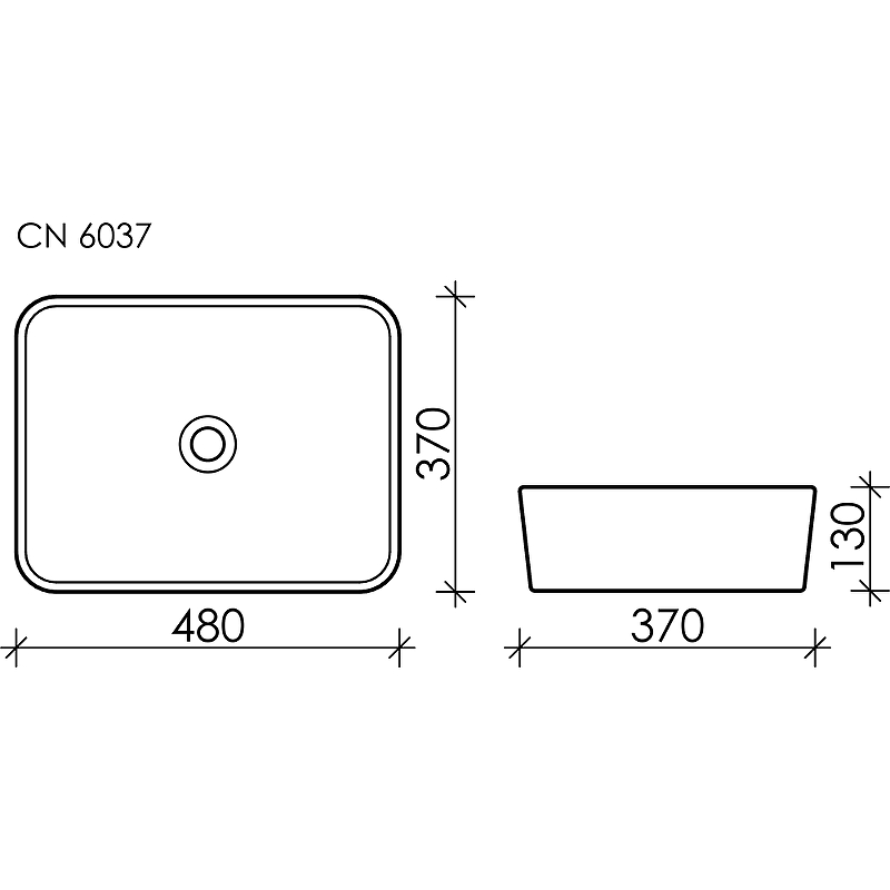 Раковина-чаша Ceramica Nova Element 48 CN6037 Белая от магазина ЛесКонПром.ру